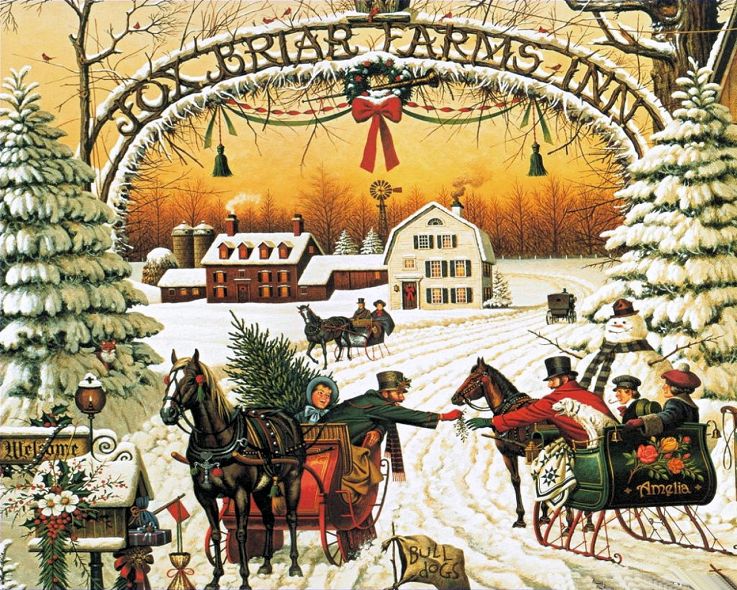 Merry Christmas Carol Postcard