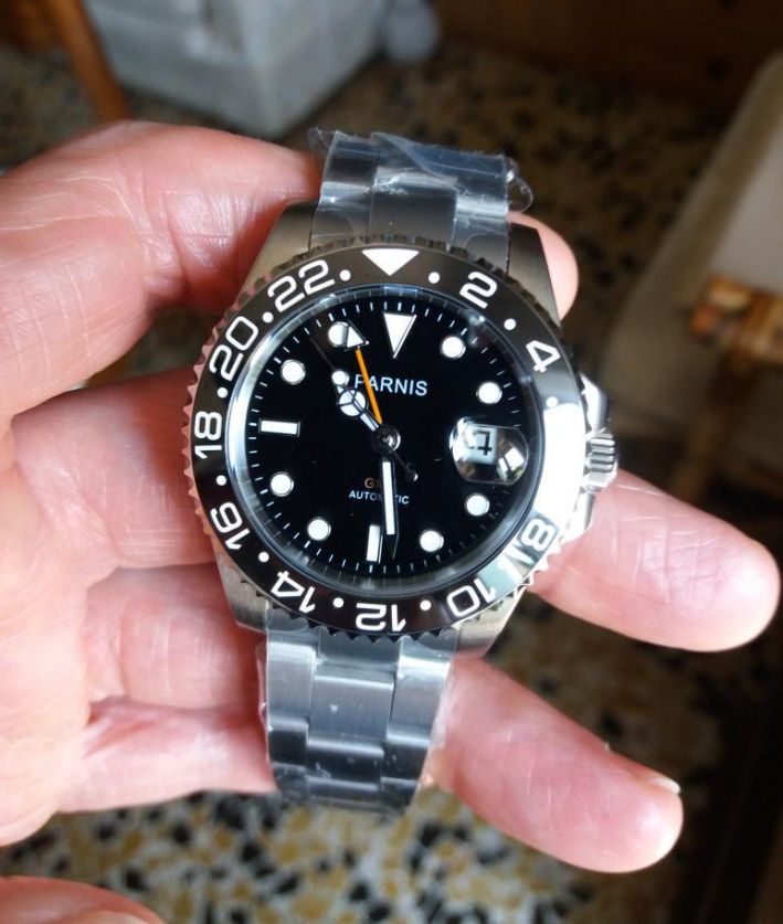 Parnis Brand Gmt Mechanical Watch