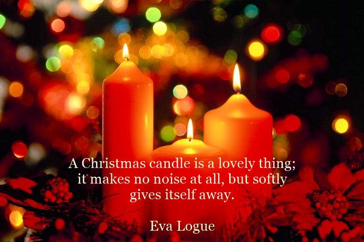 A Christmas candle is a lovely thing