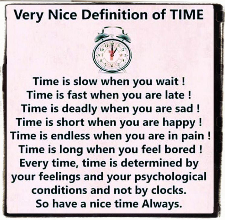 time should never be wasted