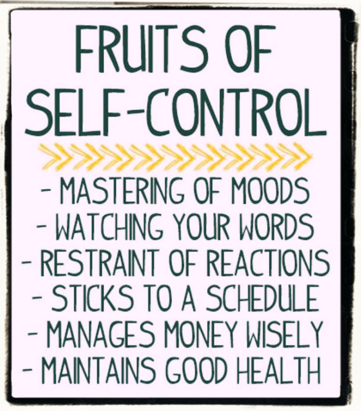 Advantages of self-control