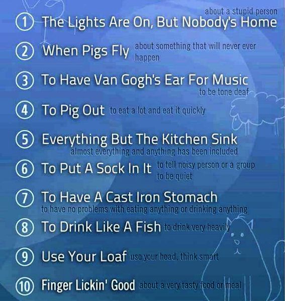 Amusing idioms