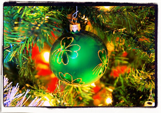 A Christmas tree decoration