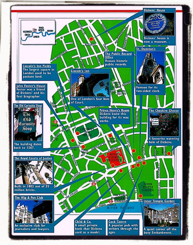 London Dickens map