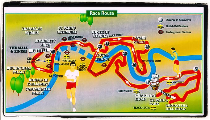London marathon race route