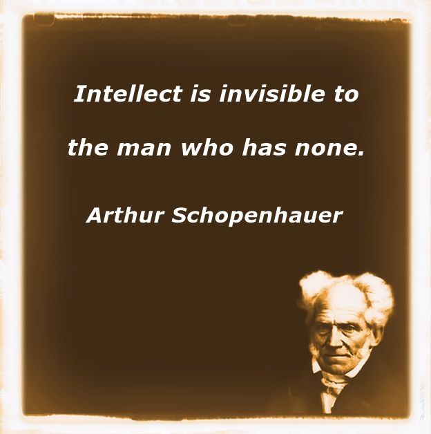 Schopenhauer quote on intellect