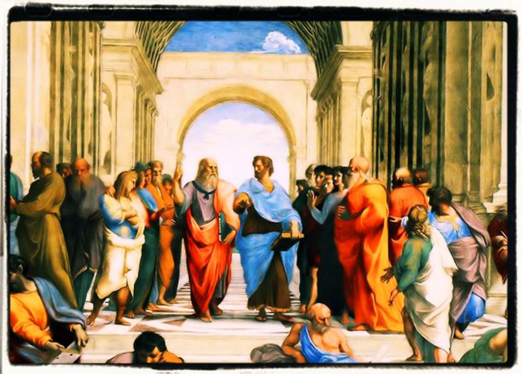 Plato with Aristotle
