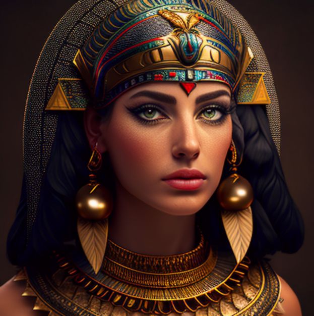 Cleopatra portrait by Midjourney