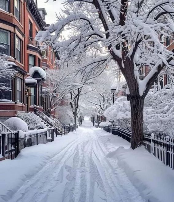 Boston photo with snow